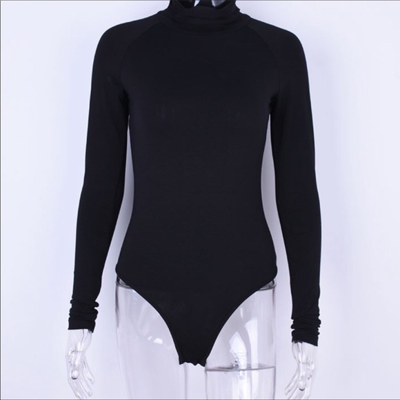 Black turtleneck bodysuit - Picture 5 of 8
